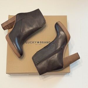 Lucky Brand Chocolate Heeled Boots